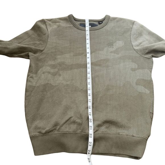G-Star Raw Men's Camouflage Long‎ Sleeve Pullover Sweatshirt Army Green Small - Picture 8 of 10